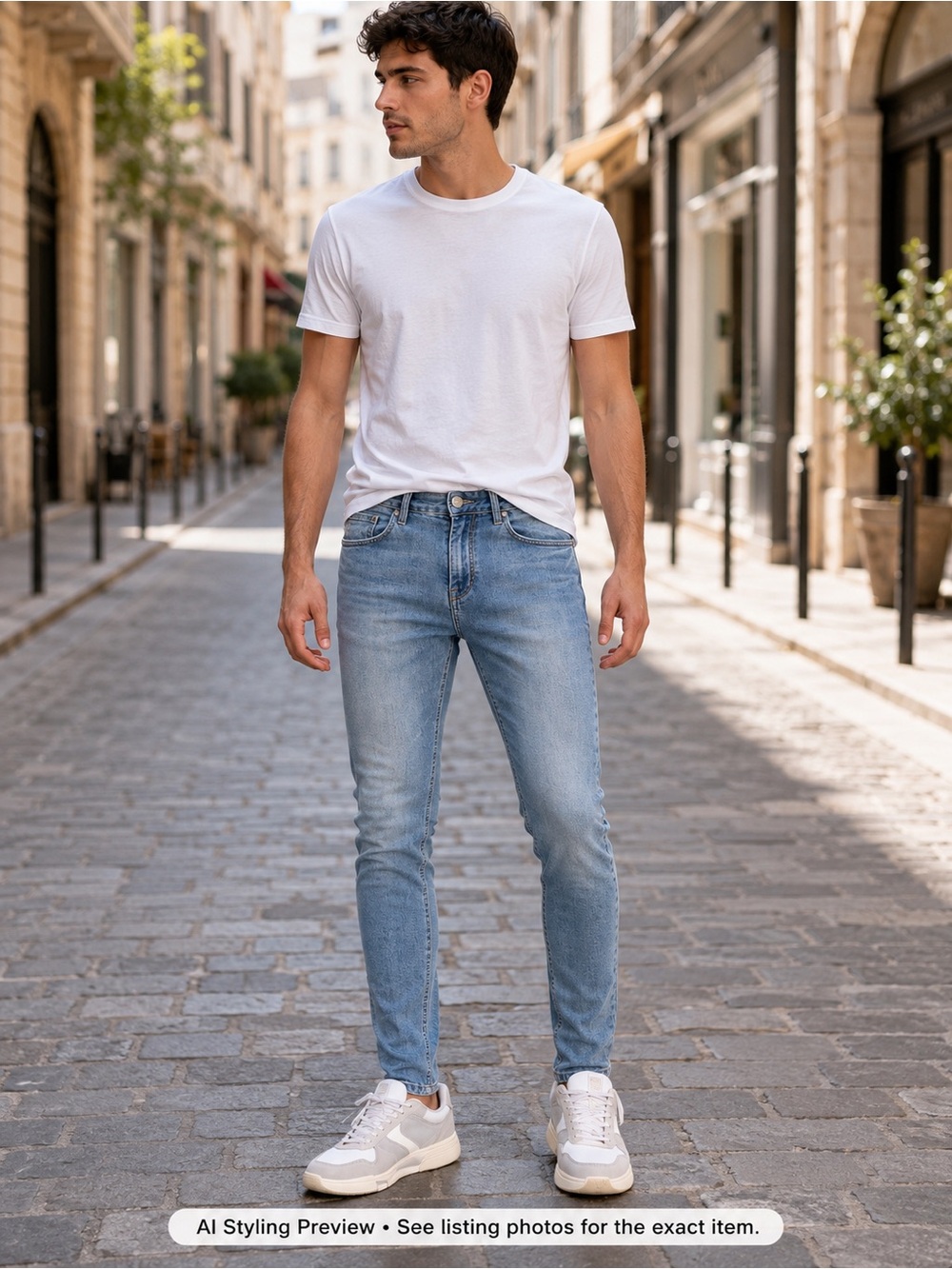 Koton Men’s W30 L30 Light Wash Skinny Jeans Stretch Denim